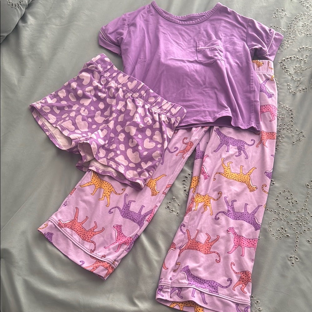 Wonder Nation Purple Pajama Set Soft and Comfortable